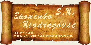 Spomenko Miodragović vizit kartica